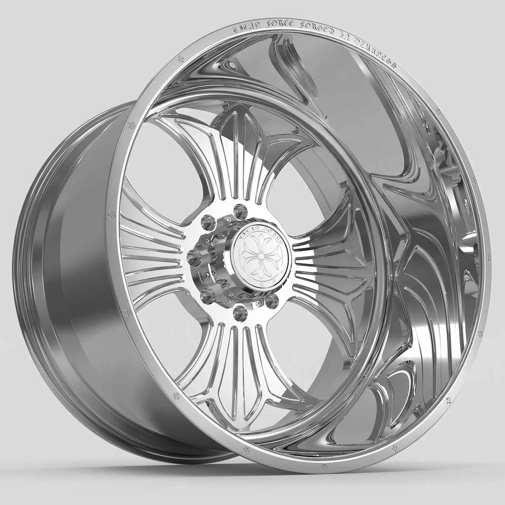 #color:Polished
#pos:5
#bolt:8
TITANFORCE TF002 CROSS  Gothic style forged wheel